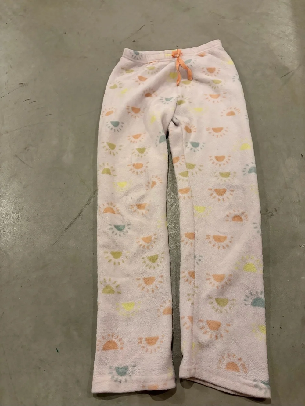 Kids Plush Pajama Pants - Pastel Sunrise Print